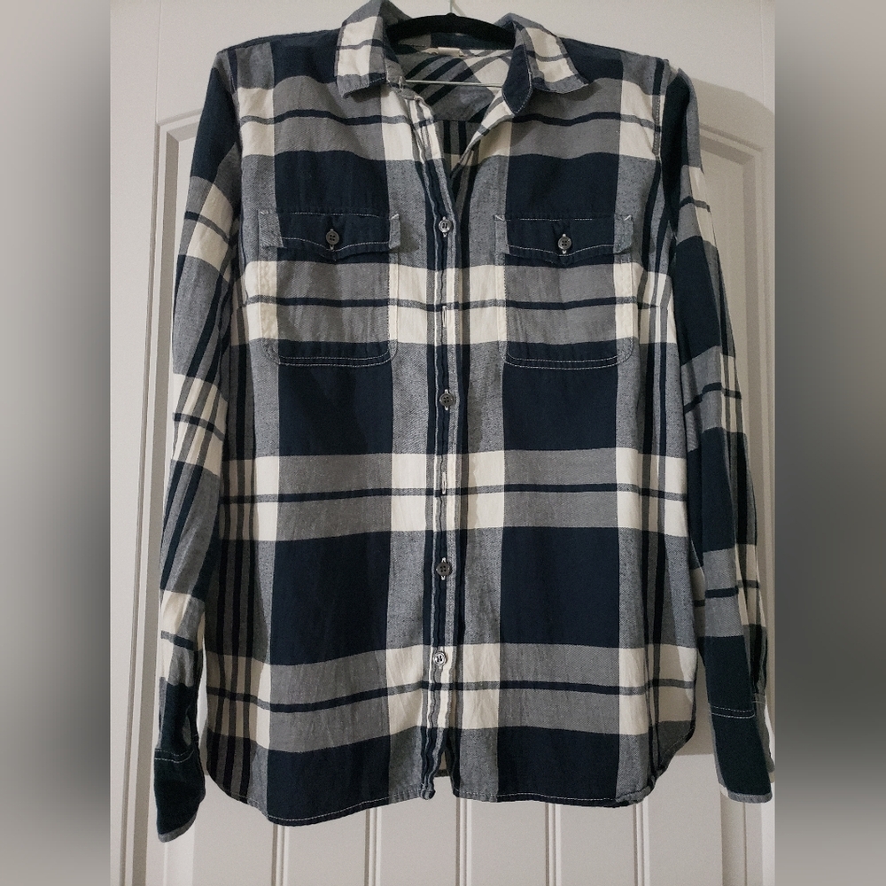 J.Crew | Navy Plaid Button-Up Shirt